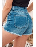 Denim shorts with abrasions, blue 3006 - Online store - Boutique